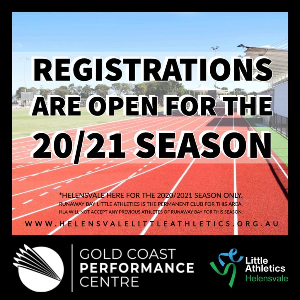 registrations are open at helensvale little athletics gold coast performance centre
